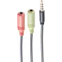 Audiokabel ShiverPeaks BS14-05041 0,25 m 2x3,5 mm Schwarz