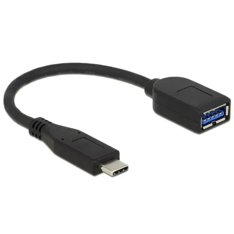 USB-Kabel DeLOCK USB 3.1 Gen 2 Type-C/Typ-A 0,1 m Schwarz