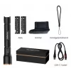 Taschenlampe Duracell DF6000R Geschenkbox — handgehaltene wiederaufladbare Taschenlampe, schwarz
