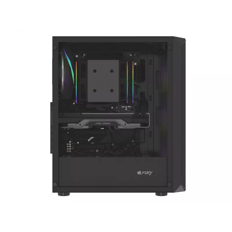 Case Fury Shobo SH4F mit RGB-Fenster und 4 Lüftern MIDI Computer PC