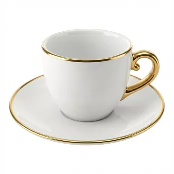 Cappuccino-Set BIALETTI PGOLD004 — Pure Gold, 2 Tassen mit Untertassen