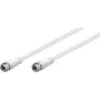 Goobay SAT-Antennenkabel (Klasse A+, >95 dB), 3-fach geschirmt, 2 m, Weiß - F-Stecker > F-Stecker (voll geschirmt) (58816)
