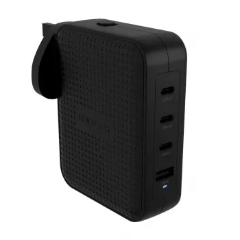 Hyper HyperJuice 145W USB-C GaN Reiseladegerät mit 4 Anschlüssen - Schwarz
