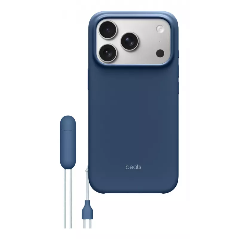 Schutzhülle mit Ständer für iPhone 17 Pro von Apple Beats – MagSafe, Kamerasteuerung, passend für 6,3-Zoll-Bildschirm, Bedrock Blue (Pink)