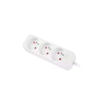 LANBERG PS0-03E-0300-W 3M Weiß 3X 230V Lanter VERLÄNGERUNGSKABEL AUS VOLLKUPFER