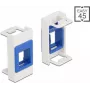 Keystone-Halter DeLOCK Easy 45 Modul 22,5 x 45 mm weiß blau