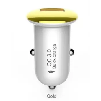 Autoladegerät Devia Mushroom Serie QC3.0 18W Gold – USB Quick Charge 3.0, 18W Ausgang
