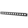 Rack-Panel 1U Lanview Modell LVR1U-12D-BL mit 12 Ausschnitten für Keystone-Module, schwarz
