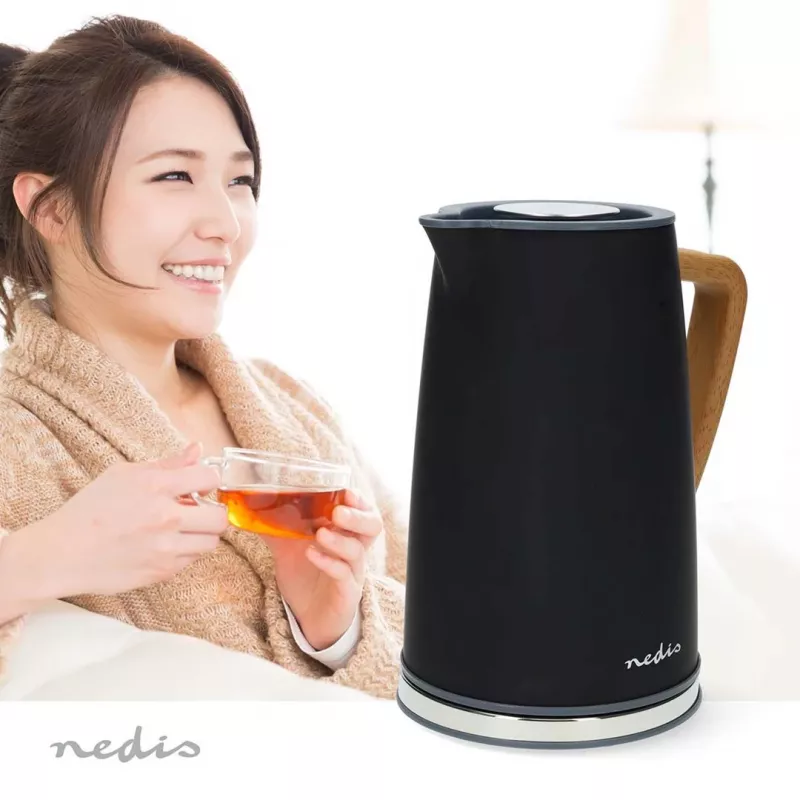 Wasserkocher Nedis KAWK510EBK 1,7 L 2200 W Schwarz