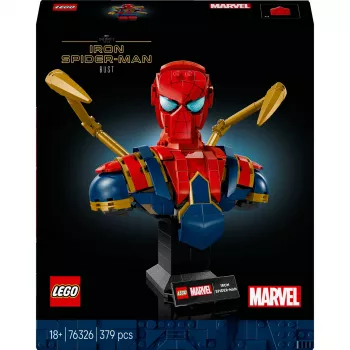 LEGO Marvel Sammlerbüste Iron Spider-Man 76326, 379 Teile, 18+ Ausstellungsmodell, 170×200×110 mm