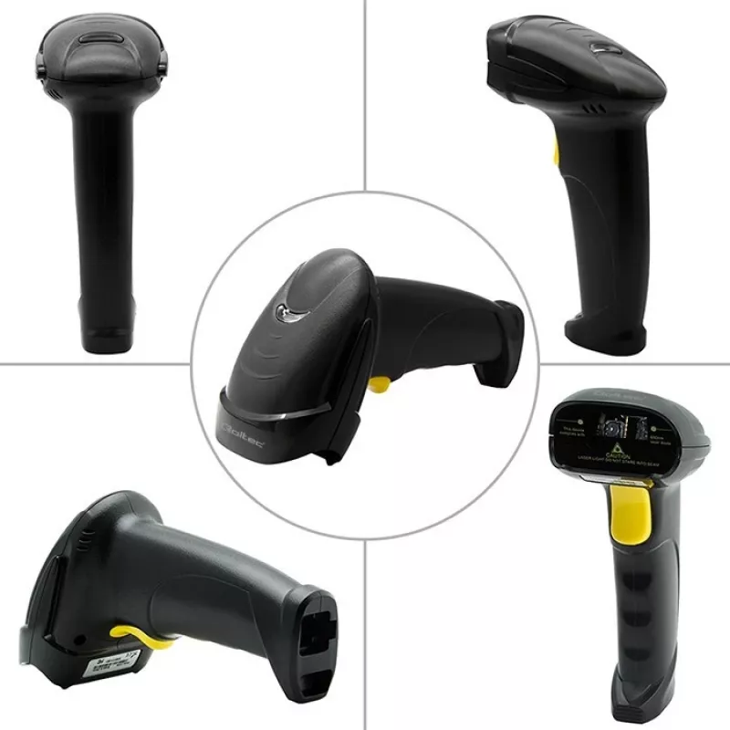Handheld 1D/2D kabelgebundener Barcodescanner QOLTEC 50853 — USB, ABS-Gehäuse, 1,65 m Kabel, 97×65×167 mm, 105 g