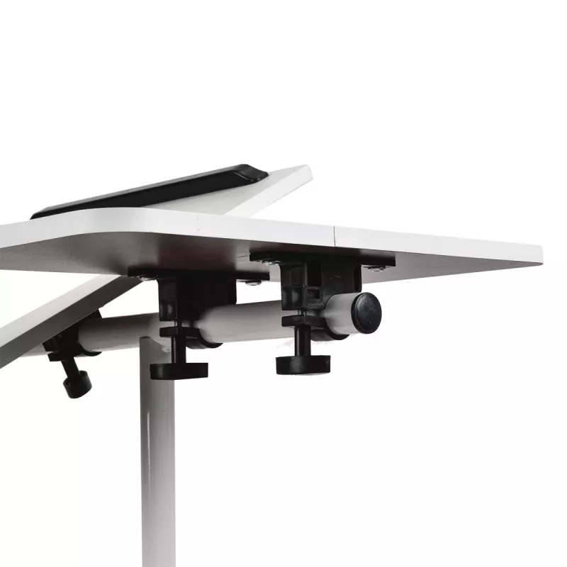 Maclean mobiler Schreibtisch/Laptop-Ständer, weiß, Höhenverstellung 59-89 cm, max. 30 kg, MC-121 W