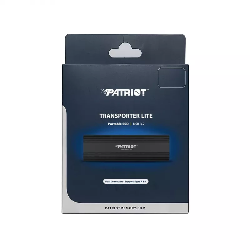 Externe SSD PATRIOT TRANSPORTER Lite 1TB (USB 3.2 Gen 2, 1000 MB/s, Aluminium, USB-C)