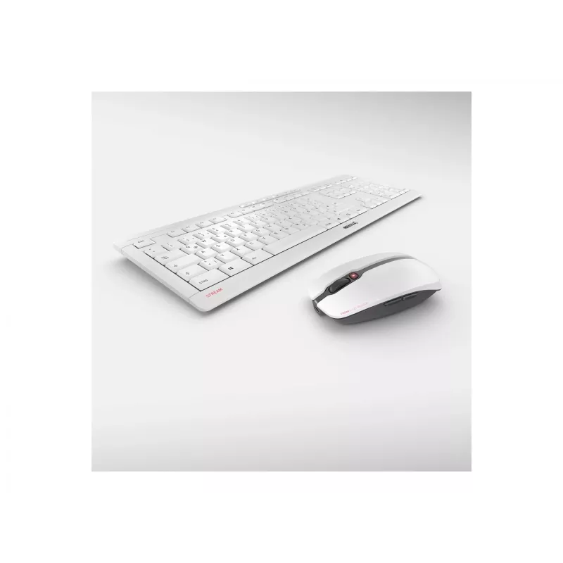 Tastatur CHERRY Stream Desktop Recharge Maus included Universal RF Wireless QWERTZ Deutsch Grau