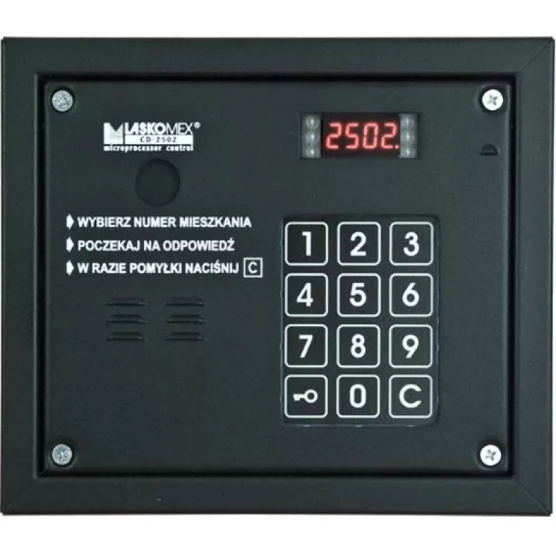 Audio-Türsprechanlage Laskomex CP-2503R schwarz mit RFID-Schlüsselleser