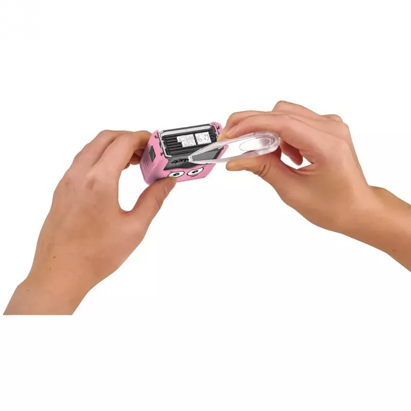 Colop Marky Rechteckiger Pinker Stempel für Papier und Textil
