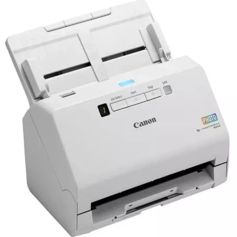 Canon imageFORMULA RS40 Foto- & Dokumentenscanner, 600 x 600 DPI, 40 ppm, 30 ppm, Graustufen, Monochrom, Einzelblatteinzugsscanner, Weiß