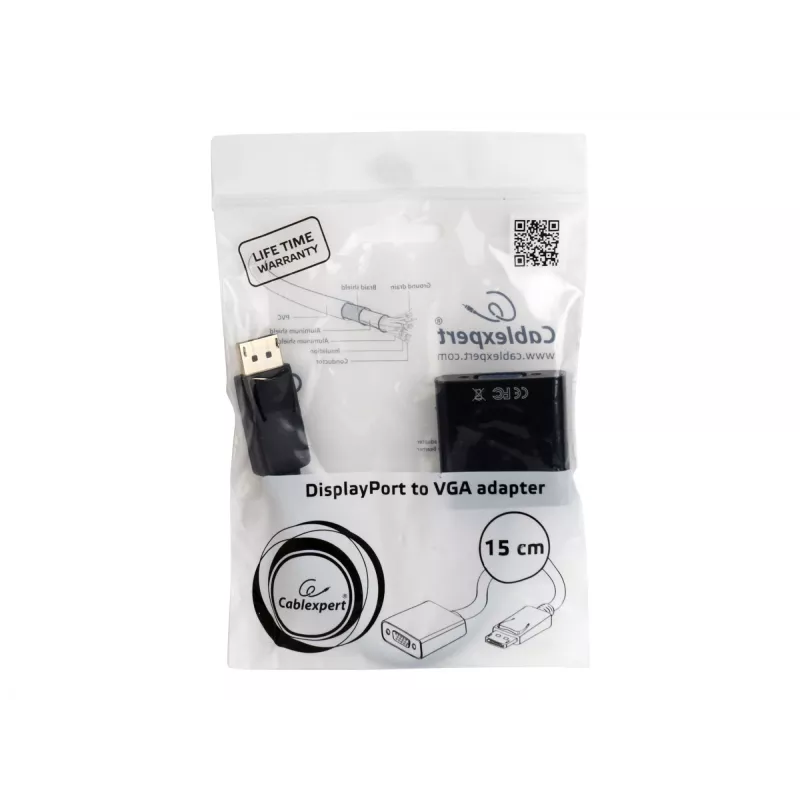 Adapter DisplayPort auf VGA schwarz