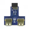 DeLOCK 9-polig 2,54 mm 2 x USB 2.0 1 x 9-polig 2,54 mm Schwarz Blau Silber