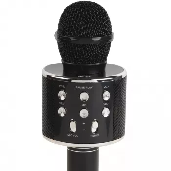 Denver KMS-20BMK2 Karaoke-Mikrofon mit Bluetooth-Lautsprecher, Schwarz