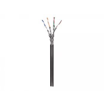 Goobay CAT 6 Outdoor Netzwerkkabel, S/FTP (PiMF), 100 m - Kupfer, AWG 24/1 (massiv), LSZH (77624)