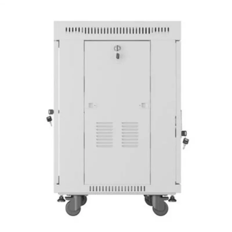 Lanberg FF01-6615-12SL Rackschrank 15U freistehendes Rack Grau