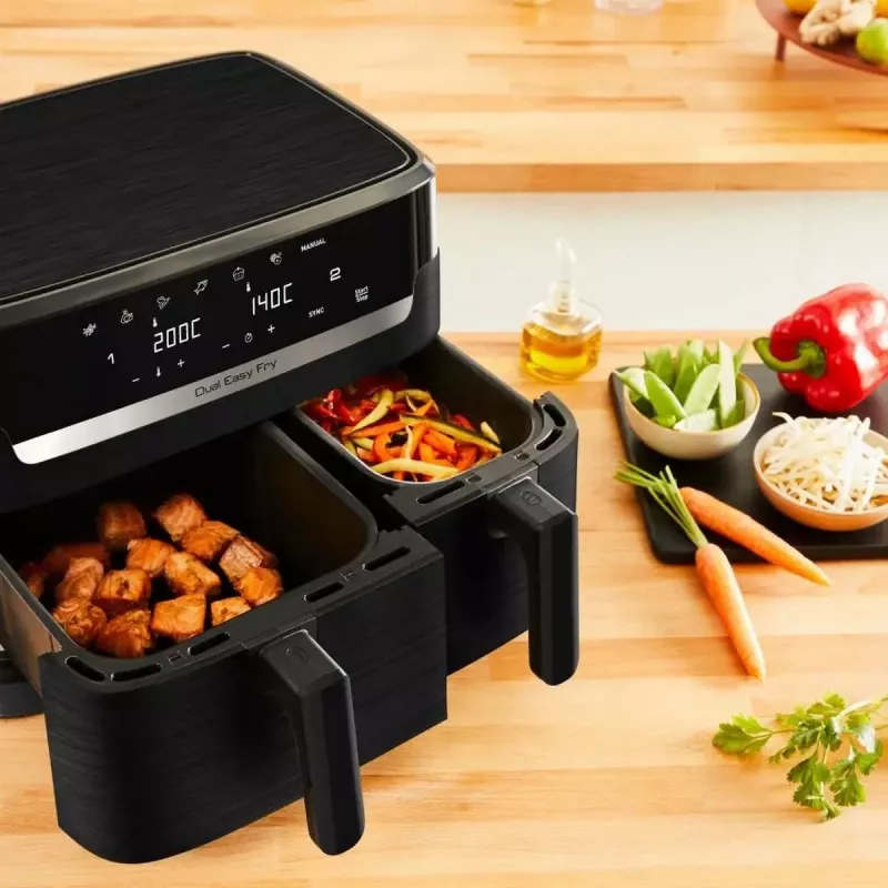 Tefal Easy Fry EY901N Double 8,3 L Standgerät 2700 W Heißluftfritteuse Schwarz