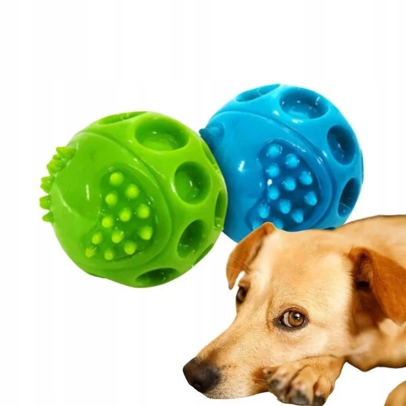 Hundespielzeug Hilton Squeak Ball 6,3 cm – Quietschball aus Gummi, 1 Stück, blau, für alle Rassen