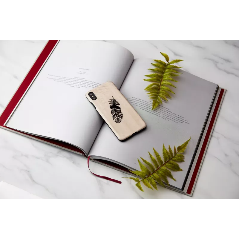Smartphone-Hülle man and wood für iPhone XS Max Indian Schwarz
