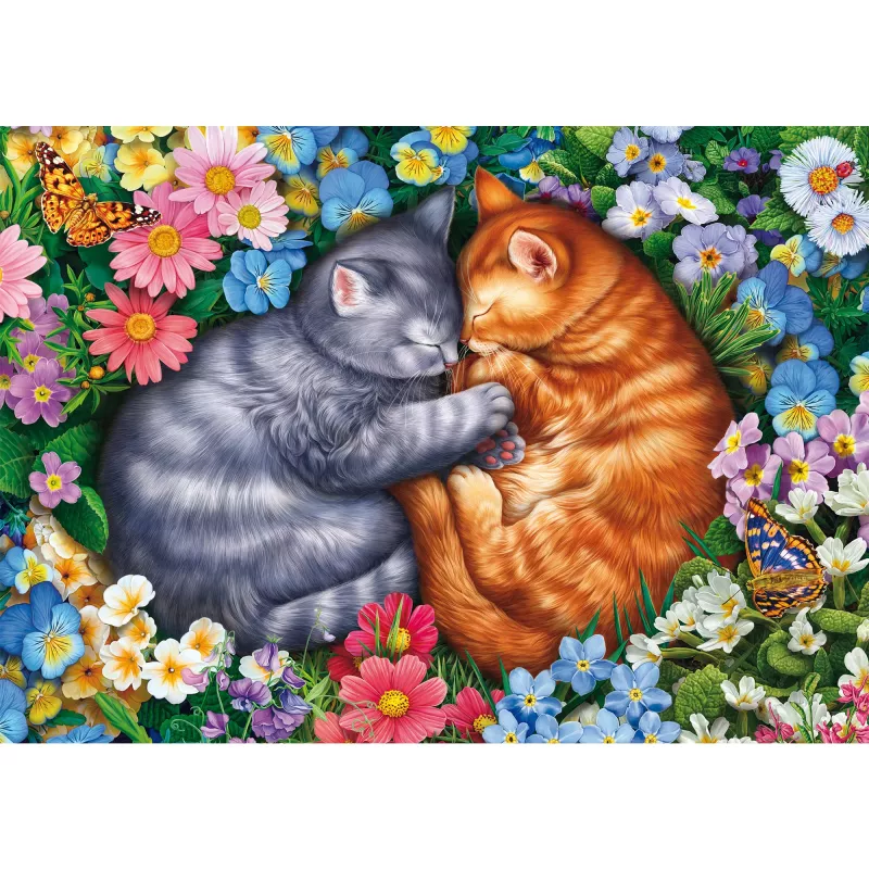 Jigsaw Puzzle schmidt spiele Sleeping Velvet Paws 1000 Teile