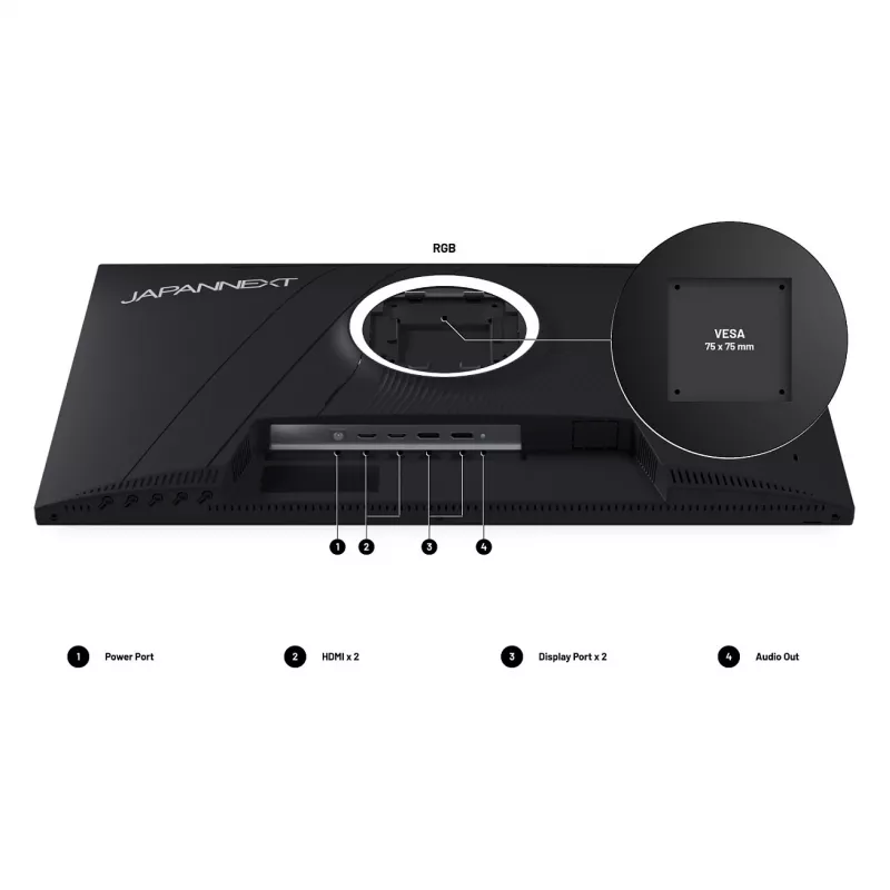 JAPANNEXT JN-I270WQHD300F-HSP Computerbildschirm 68,6 cm (27 Zoll) 2560 x 1440 Pixel Wide Quad HD LED Grau