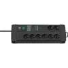 Power extension Brennenstuhl 1256000698 3 m 8 AC outlets Indoor Schwarz