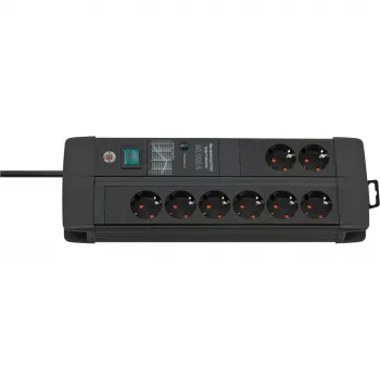 Power extension Brennenstuhl 1256000698 3 m 8 AC outlets Indoor Schwarz