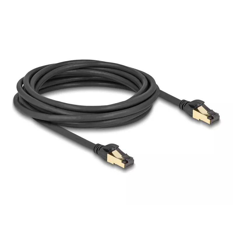 Netzwerkkabel DeLOCK RJ45 Cat.6A Stecker zu Stecker S/FTP 5m Schwarz