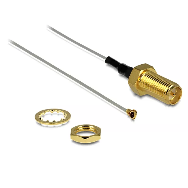Koaxialkabel DeLOCK 88815 0,2 m MHF IV (I-PEX) RP-SMA Grau