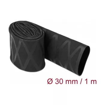 Schrumpfschlauch DeLOCK 19596 X-Muster rutschfest 1 m x 30 mm schwarz
