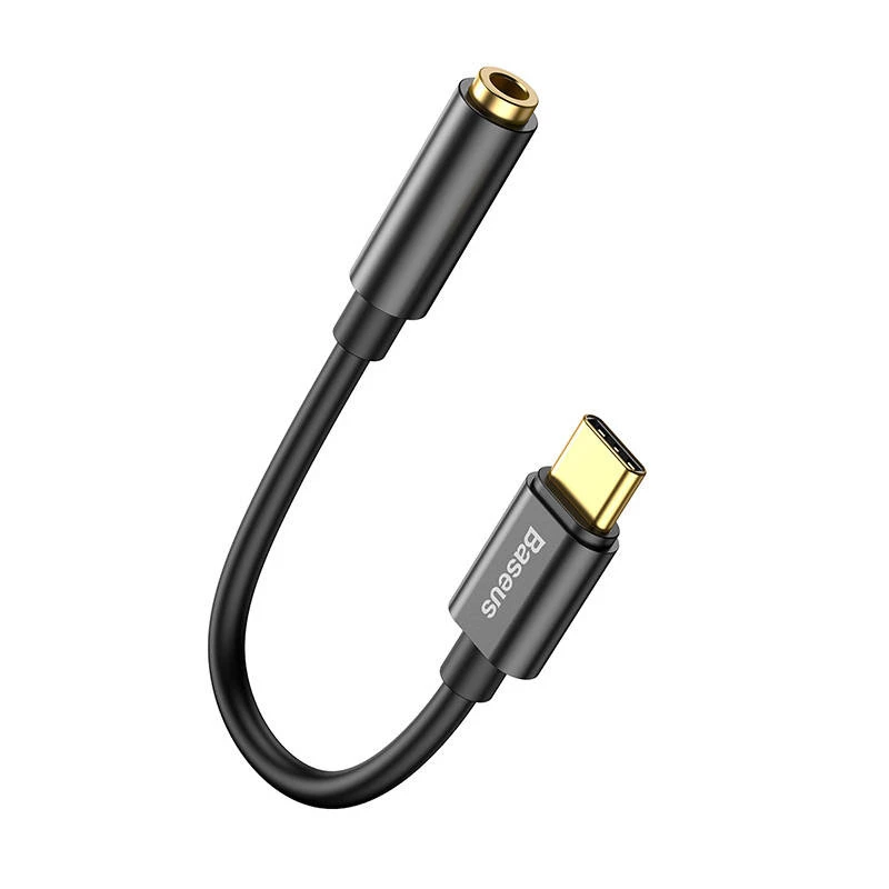 Kabeladapter Baseus CATL54-01 Typ-C auf 3,5 mm, Schwarz