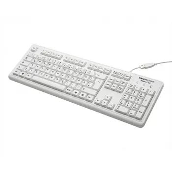 MAN&MACHINE Keyboard Really Cool wh. Hygienetastatur, weiß, USB, DE (RCLP/DE/W5)
