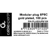 RJ45-Stecker GEMBIRD PLUG3UP6/100, Cat5, gerader Stecker, transparent, vergoldete Kontakte, 100er-Pack