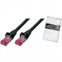 Netzwerkkabel ShiverPeaks BS75711-AS 1m Cat6a S/FTP Schwarz