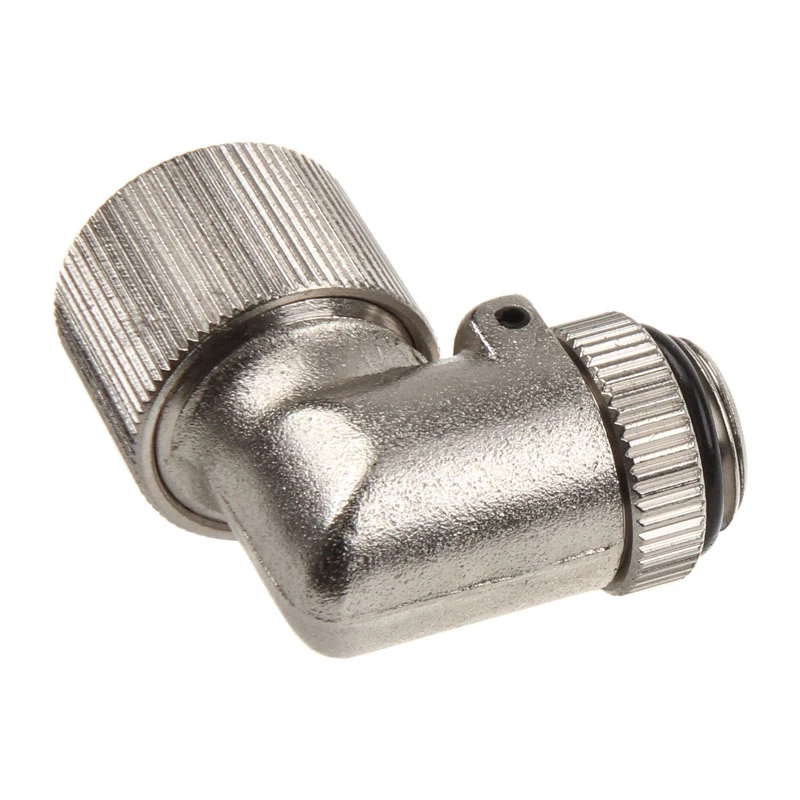 90-Grad-Anschluss G1/4 Zoll auf 13/10 mm - Kompakt, Silber