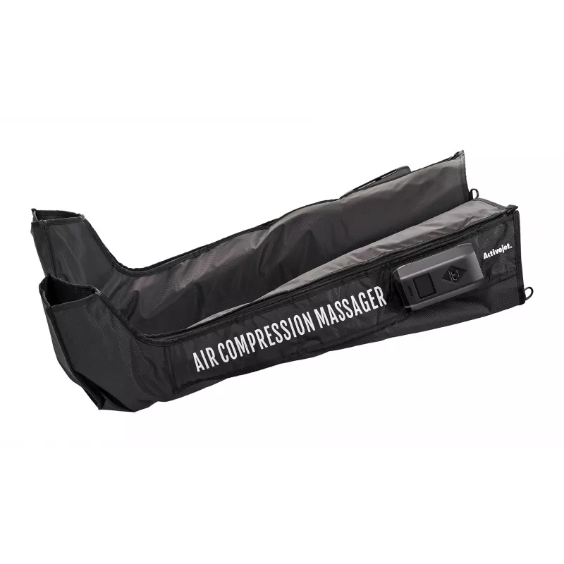 Lymphdrainage-Massagegerät für die Beine ActiveJet ACM-PLUS-A1 L – Akku 25 W, integrierter Akku, 380×1020×60 mm, schwarz