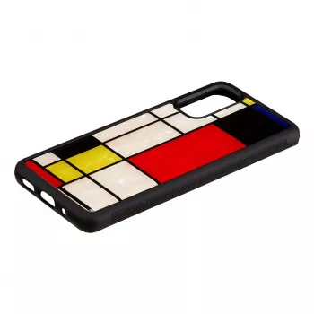 Schutzhülle iKins für Samsung Galaxy S20, Schwarz Mondrian Design