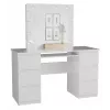 Schlafzimmer-Frisiertisch Top e shop Z.KUBA MARINA L BIEL — weiße Spanplatte, 6 Schubladen, 1300×510×1460 mm