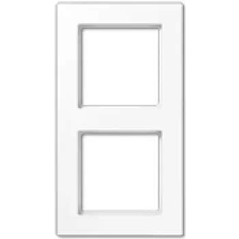 Wandplatte / Schalterabdeckung JUNG AC 582 WW — Weiß, Duroplast, 84×155 mm