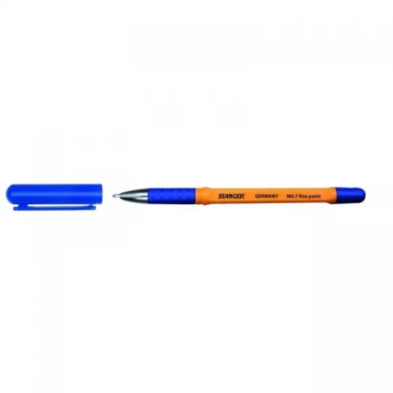 Kugelschreiber Stanger 18000300056 0,7 mm feine Spitze mit Softgrip, blaue Tinte
