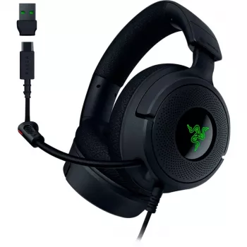 Razer Kraken V4 X - Kabelgebundenes PC-Gaming-Headset (TriForce 40-mm-Treiber, versenkbares Kardiioidmikrofon, 7.1-Surround-Sound, Chroma RGB für PC, Konsole & Telefon)