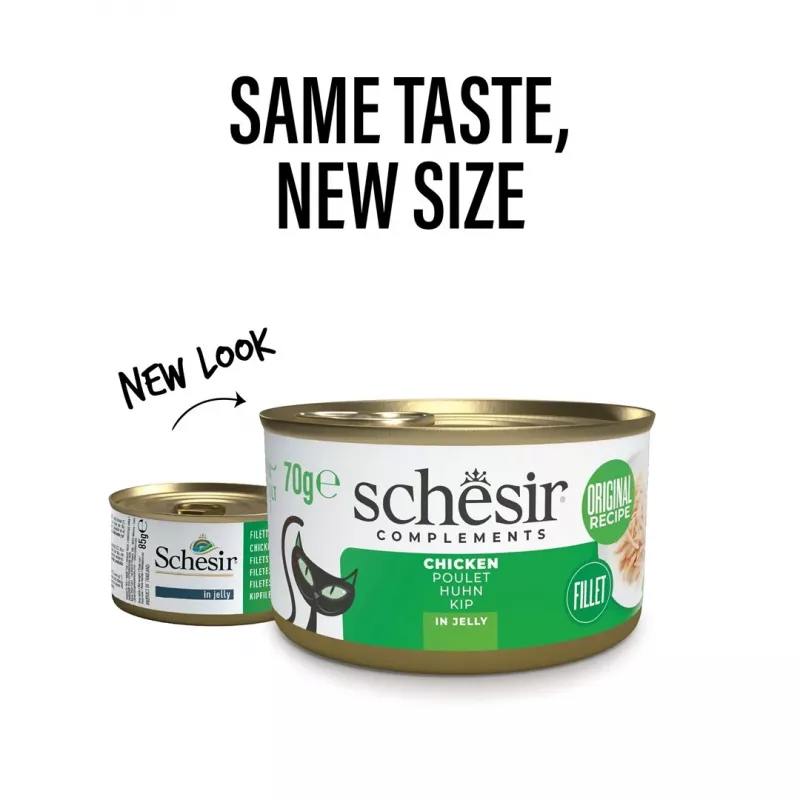 SCHESIR Huhn in Gelee - Nassfutter für Katzen - 70g