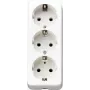 Jung Triple Schuko-Steckdose mit Zugentlastung, aws 10 S 23 L WW (10S23LWW)