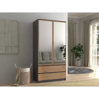 Topeshop SZAFA MALWA AN/AR L bedroom wardrobe/closet 5 shelves 2 Tür(s)